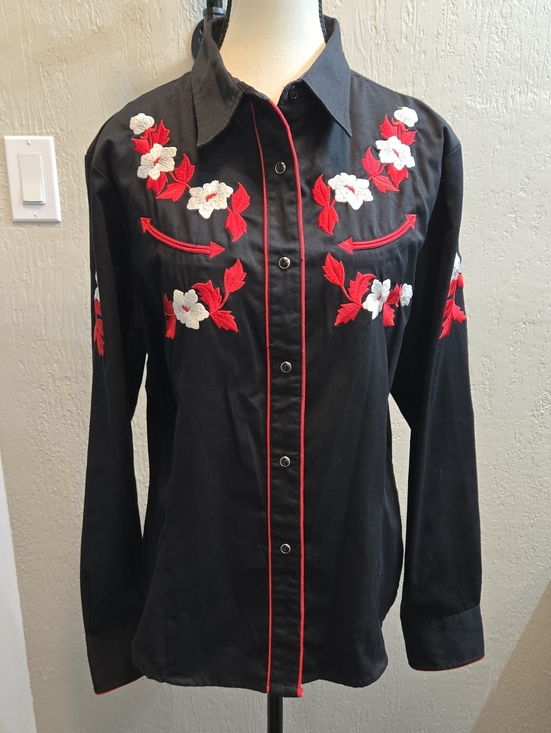 Roper Tops - Vintage Roper Old West Classics Embroidered Western Floral Shirt